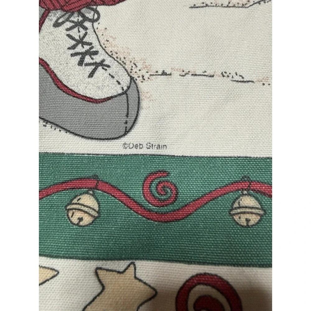 Deb Strain Christmas Santa Fabric Apron 